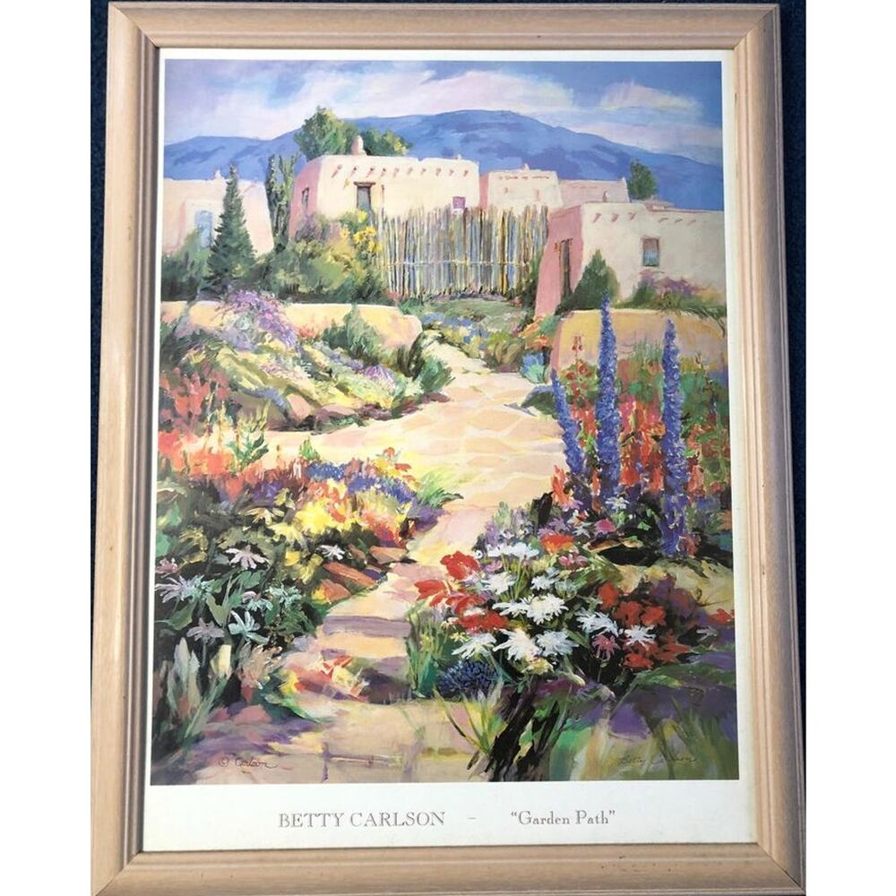 Garden Path by Betty Carlson Framed Painting Print
